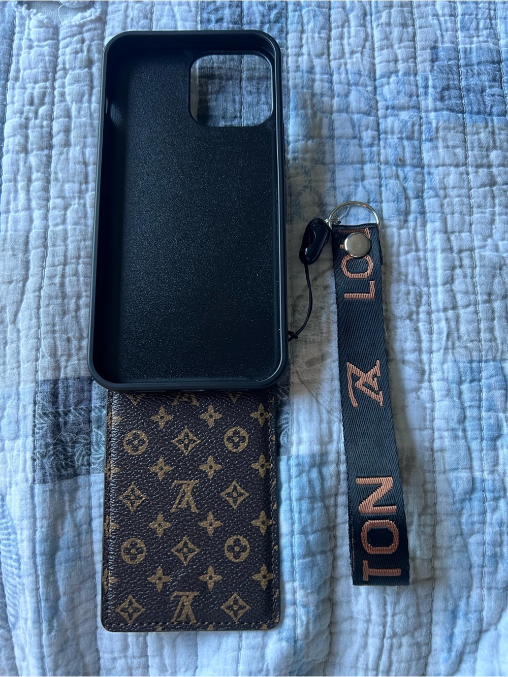 Monogram Brown Card Wallet Phone Case with Strap-iPhone 13 pro max - Picture 4 of 10
